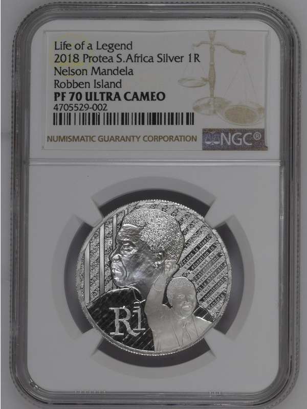 RSA Silver R1 2018 (Robben Island) PF70 Ultra Cameo