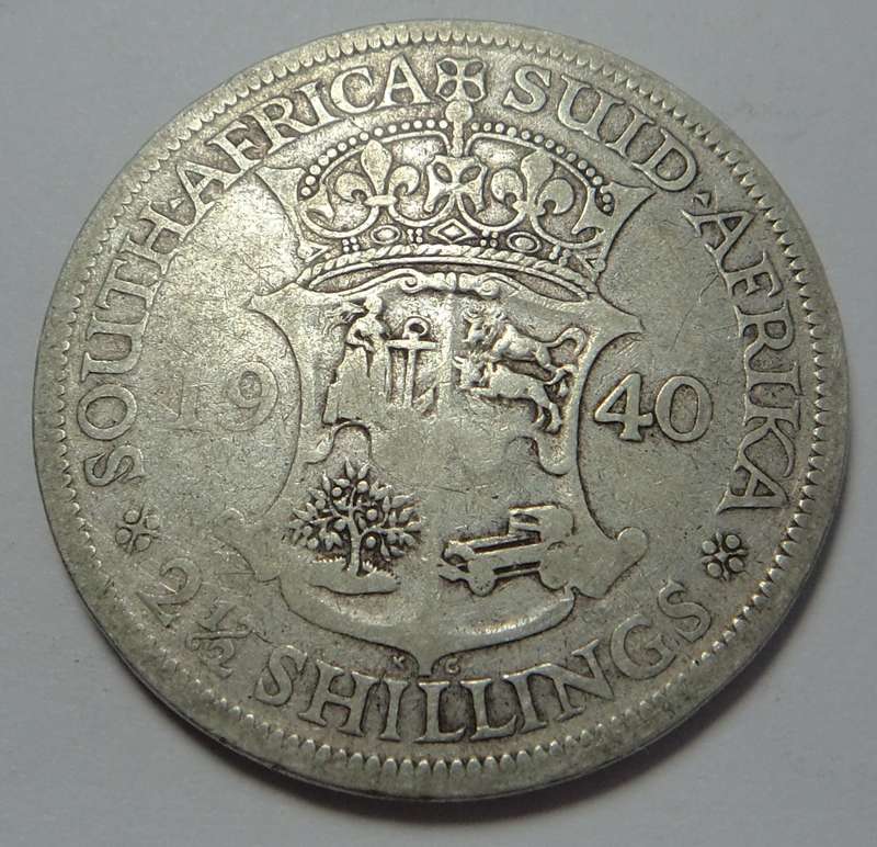 Union of SA: Half-Crown (2/6-) of 1940 (Coin 1 of 2)