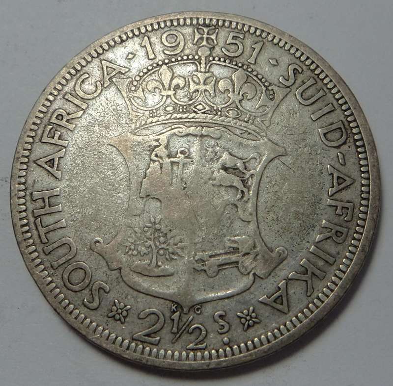 Union of SA: Half-Crown (2/6-) of 1951