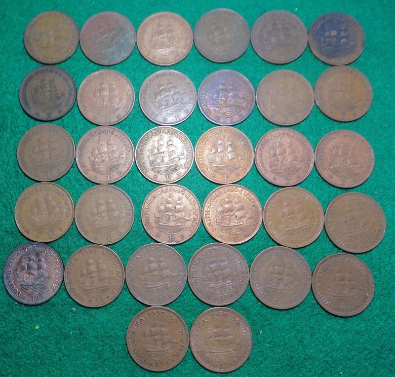 Union of South Africa: Penny Collection (1924 - 1960)