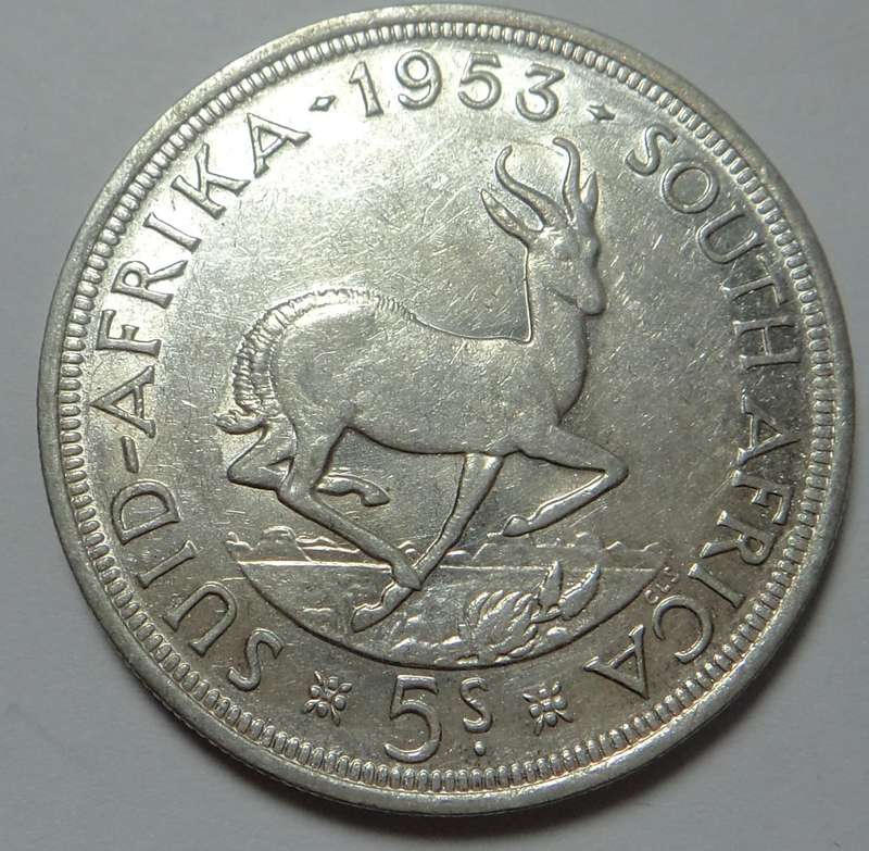 Union of South Africa: Crown (5/-) of 1953