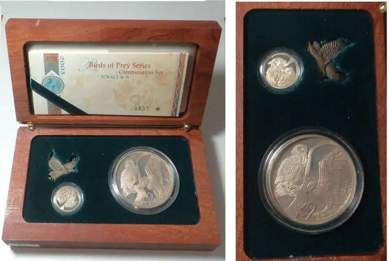 Silver Tickey & Crown Set 2003 (Eagles)