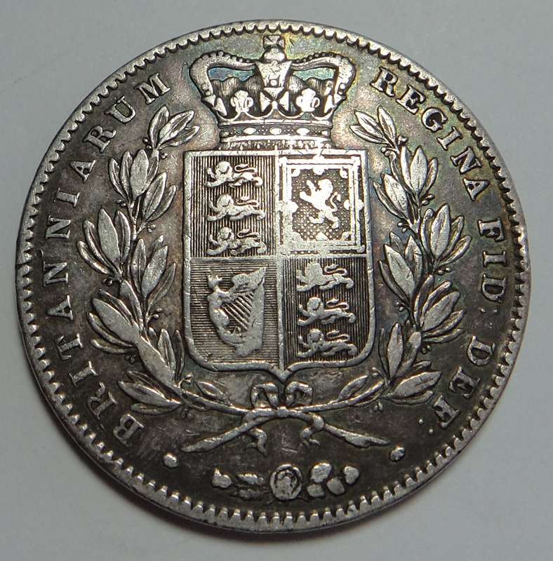 Great Britain: Victorian Silver Crown (5/-) of 1844