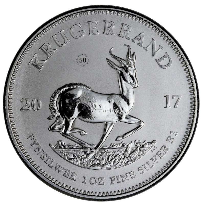 2017 SA 50th Ann. Privy Krugerrand 1oz .999 Silver(9 available)