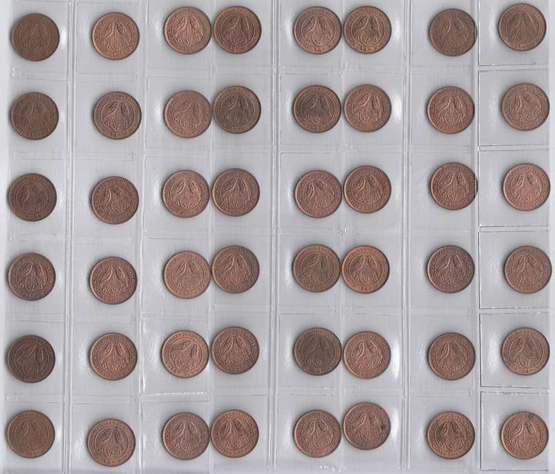 Collection of 48 UNCIRCULATED SA Farthings