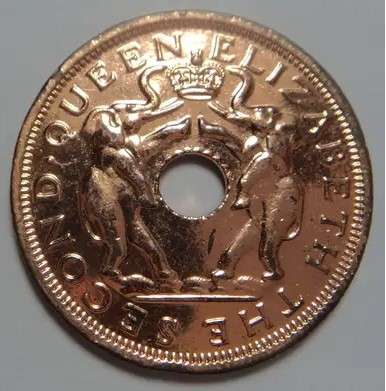 Rhodesia & Nyasaland Gilded Penny of 1962