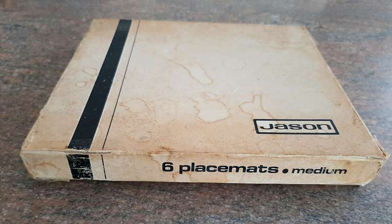 Jason vintage cork backed placemats, 6 times, 217 x 190mm, unused