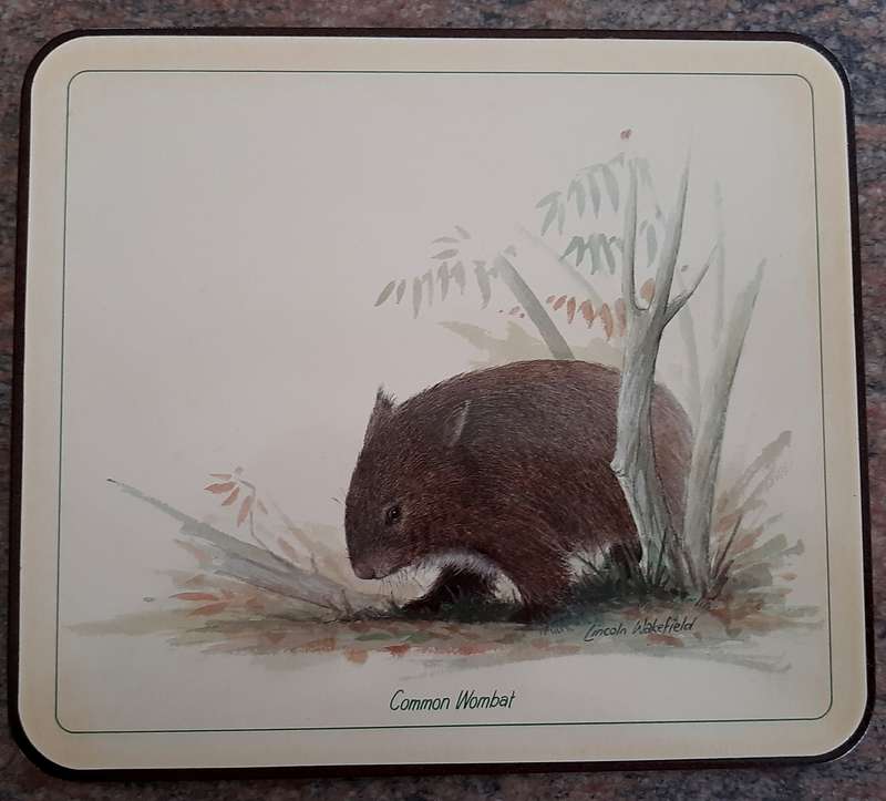 Jason vintage cork backed placemats, 6 times, 217 x 190mm, unused