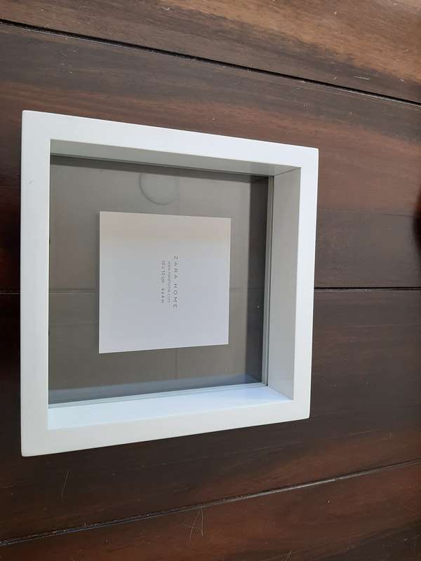 Picture frame, ZARA HOME, 10x10cm, white high gloss, unused, price new R379