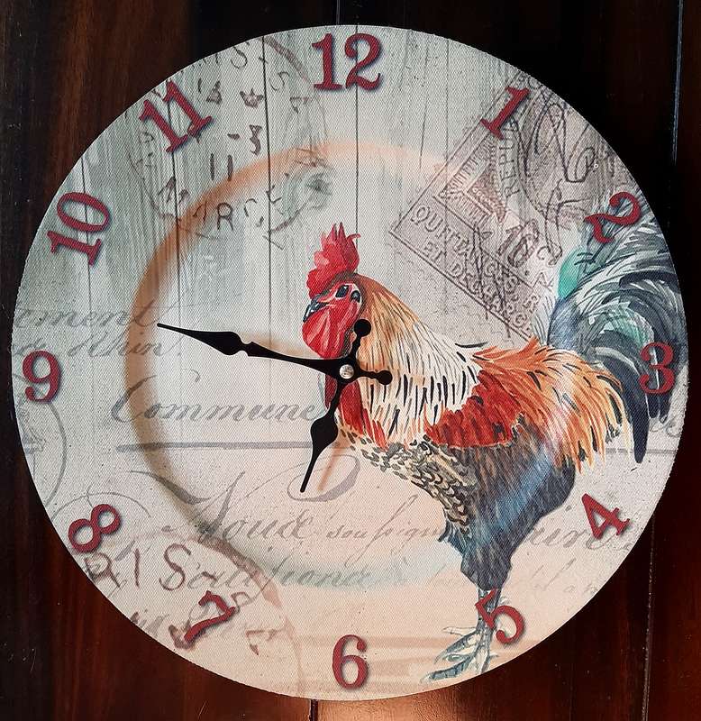 Kitchen clock, beautiful design, diameter 325mm, unused