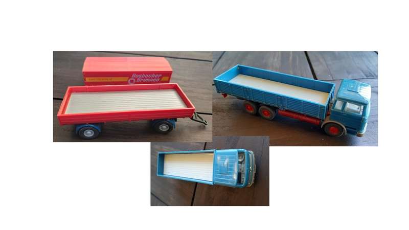 Wiking hO,  MB truck and trailer.