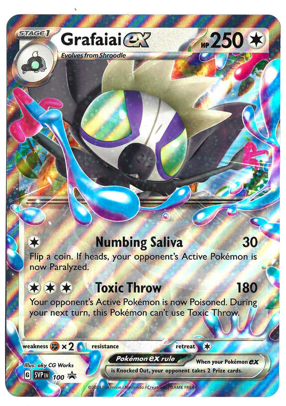 GRAFAIAI EX - OVERSIZE JUMBO PROMO SVP 100 POKEMON TCG SCARLET & VIOLET  TRADING CARD