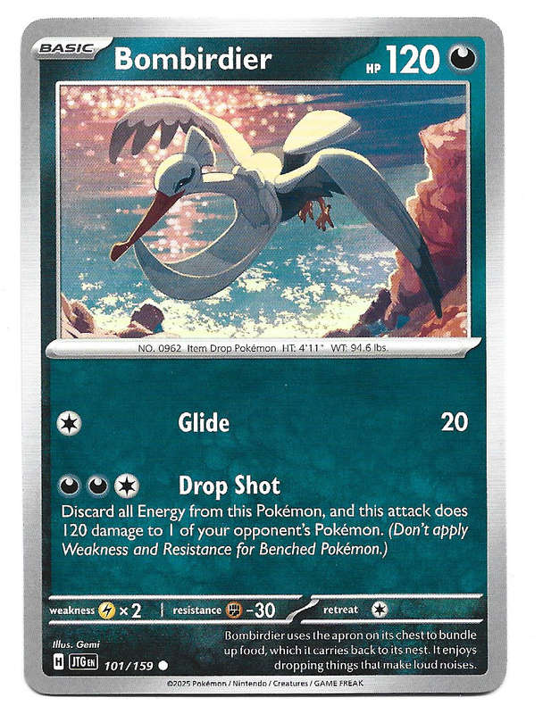 BOMBIRDIER - COMMON  101/159 POKEMON TCG JOURNEY TOGETHER TRADING CARD