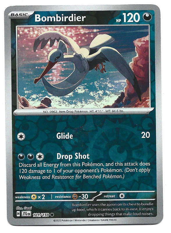 BOMBIRDIER - REVERSE HOLO  101/159 POKEMON TCG JOURNEY TOGETHER TRADING CARD