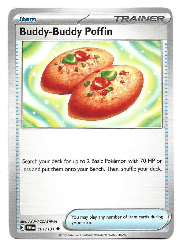 BUDDY BUDDY POFFIN - COMMON  101/131 POKEMON TCG PRISMATIC EVOLUTIONS  TRADING CARD