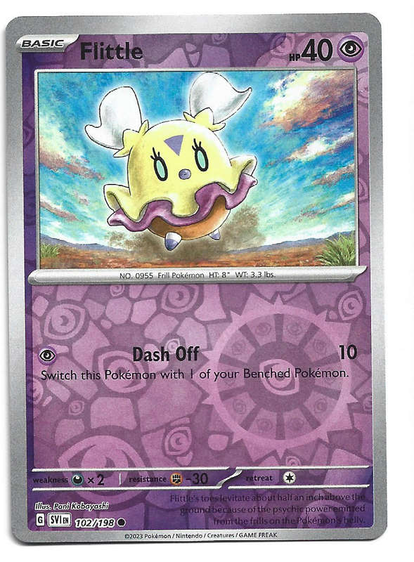 FLITTLE - REVERSE HOLO  102/198 POKEMON TCG SCARLET & VIOLET TRADING CARD