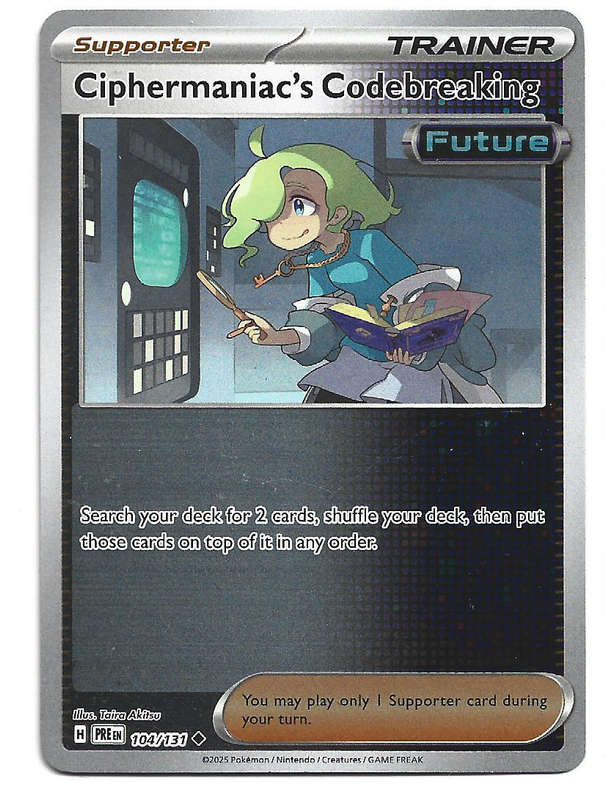 CIPHERMANIAC CODEBREAKING  - REVERSE HOLO 104/131  POKEMON PRISMATIC EVOLUTIONS TRADING CARD