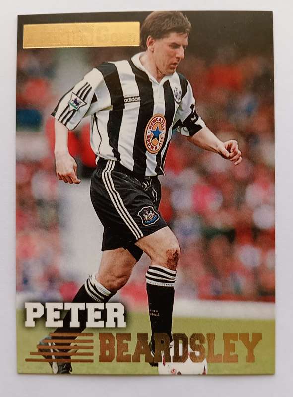 PETER BEARDSLEY (Newcastle) - TOPPS PREMIER GOLD COLLECTION 1996/97 - TRADING CARD CARD 106 of 161