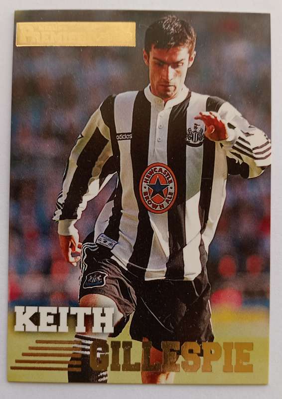 KEITH GILLESPIE (Newcastle) - TOPPS PREMIER GOLD COLLECTION 1996/97 - TRADING CARD CARD 107 of 161