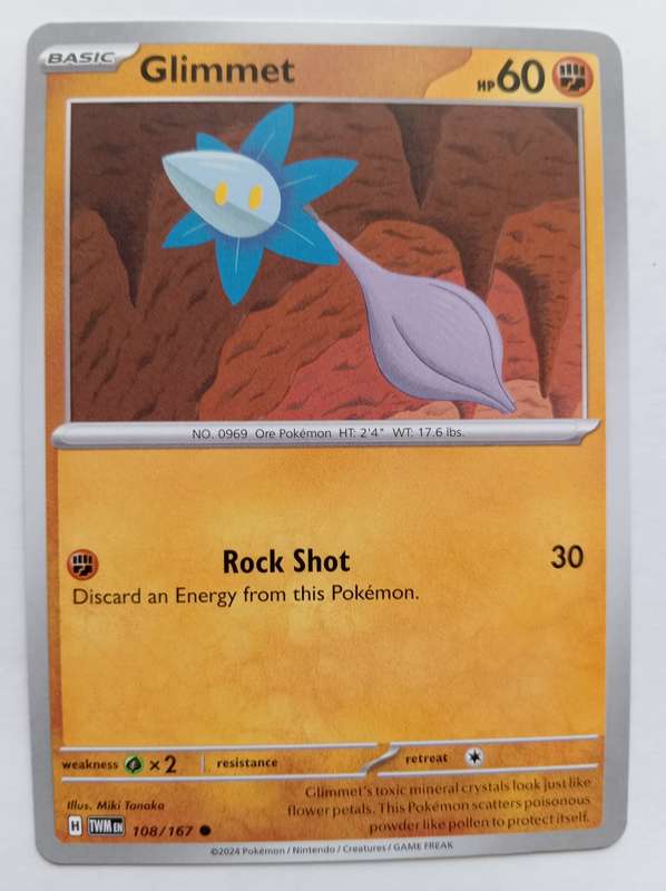 GLIMMET - POKEMON NINTENDO TWILIGHT MASQUERADE  - COMMON TRADING CARD 108/167