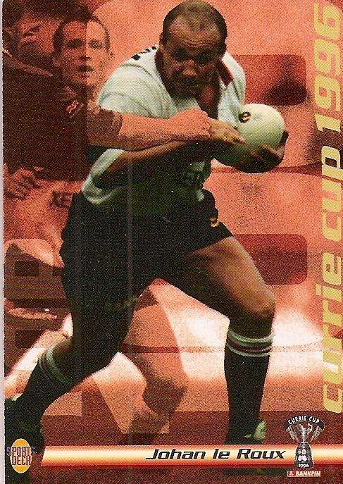 JOHAN LE ROUX (TRANSVAAL) - SPORTS DECK RUGBY COLLECTION  1996 - TRADING CARD 10