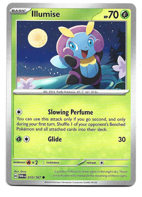 ILLUMISE - COMMON  10/167 POKEMON TCG TWILIGHT MASQUERADE TRADING CARD