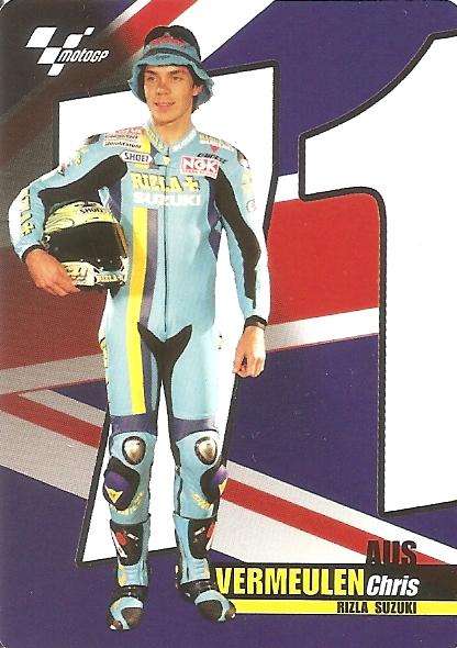 CHRIS VERMEULEN - MOTO GP 07 `PREZIOSI COLLECTION`  - RIDER KIT TRADING CARD 111