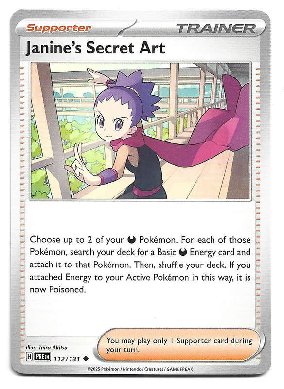 JASMINE'S SECRET ART - COMMON  112/131 POKEMON TCG PRISMATIC EVOLUTIONS  TRADING CARD