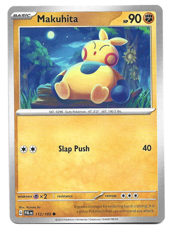 POKEMON CARD - MAKUHITA  112/193 COMMON PALDEA EVOLVED 2023 TRADING CARD - MINT
