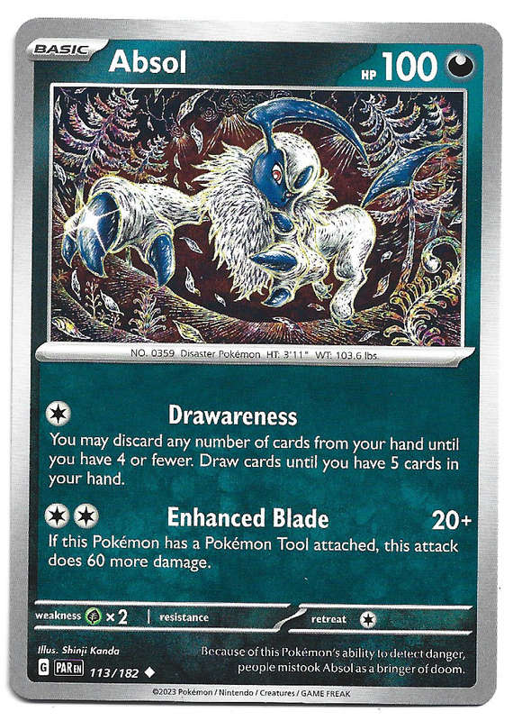ABSOL - POKEMON PARADOX RIFT  113/182  UNCOMMON TRADING CARD