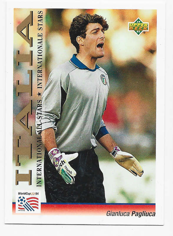 GIANLUCA PAGLIUCA (Italy) - Upper Deck FIFA WORLD CUP 1994 USA PREVIEW   -  TRADING CARD 113