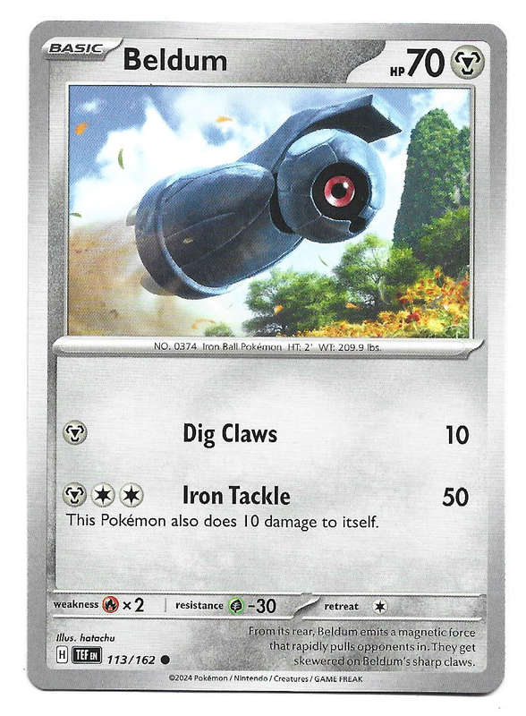 BELDUM - COMMON  113/162 POKEMON TCG TEMPORAL FORCES TRADING CARD