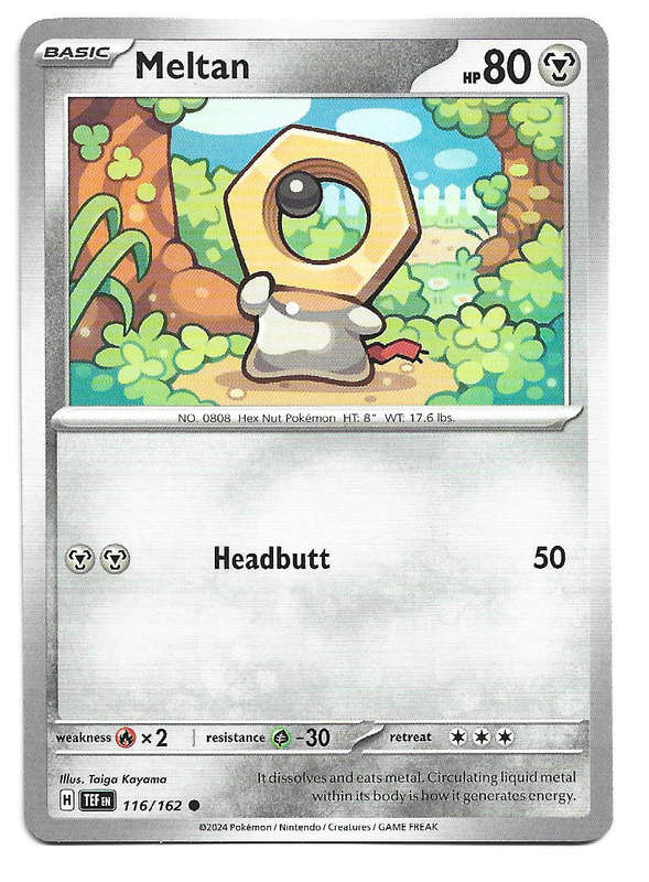 MELTAN - COMMON  116/162 POKEMON TCG TEMPORAL FORCES TRADING CARD