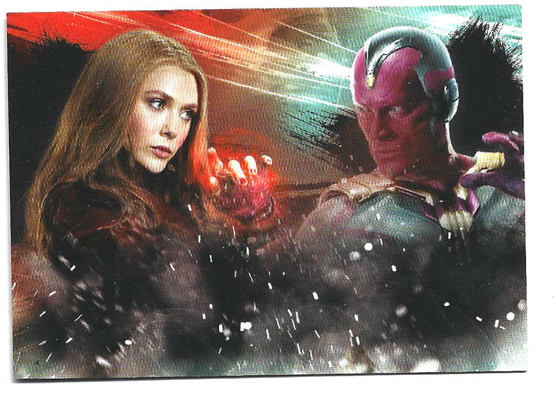 VISION vs SCARLET WITCH - PANINI MARVEL CIVIL WAR 2016 - BATTLE TRADING CARD 119