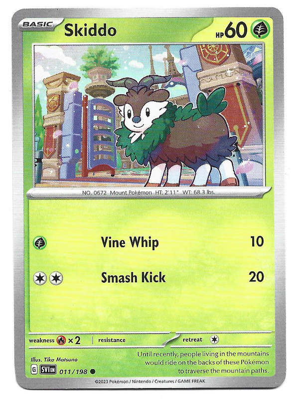 SKIDDO - COMMON  11/198  POKEMON TCG SCARLET & VIOLET TRADING CARD
