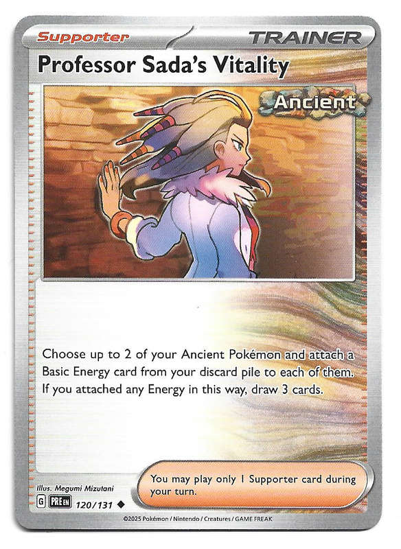 PROFESSOR SADA'S VITALITY - COMMON  120/131 POKEMON TCG PRISMATIC EVOLUTIONS  TRADING CARD