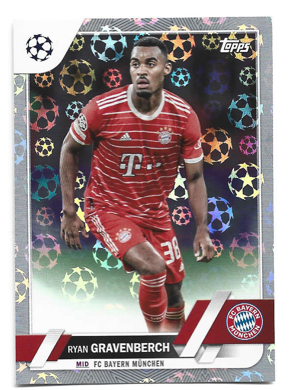 RYAN GRAVENBERCH - TOPPS UEFA Champ League 2023 - SILVER FOIL  TRADING CARD 120
