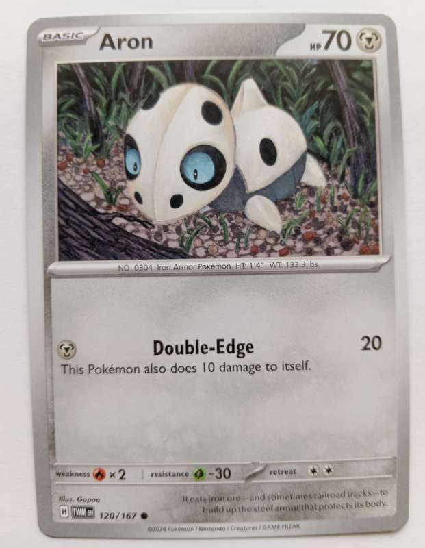 ARON - POKEMON NINTENDO TWILIGHT MASQUERADE  - COMMON TRADING CARD 120/167