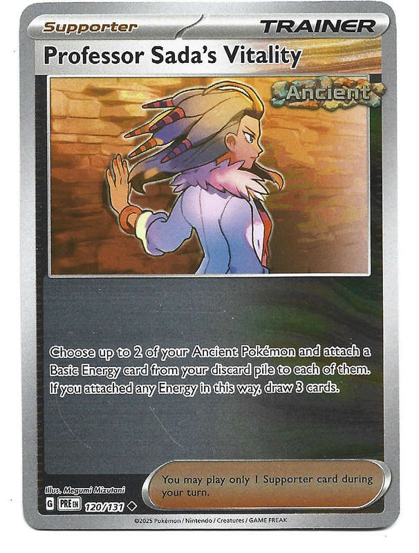 PROFESSOR SADA VITALITY  - REVERSE HOLO  120/131  POKEMON PRISMATIC EVOLUTIONS TRADING CARD
