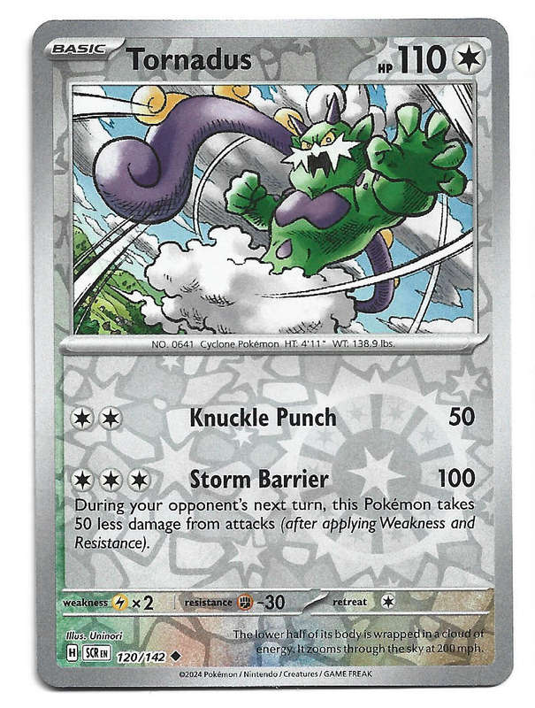 TORNADUS -  REVERSE HOLO  120/142 POKEMON TCG STELLAR CROWN TRADING CARD