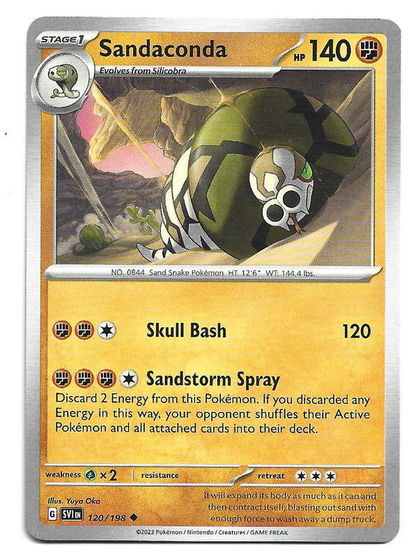 SANDACONDA - COMMON  120/198  POKEMON TCG SCARLET & VIOLET TRADING CARD
