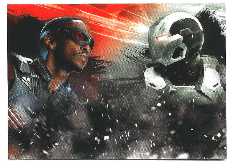 FALCON vs WAR MACHINE - PANINI MARVEL CIVIL WAR 2016 - BATTLE TRADING CARD 121