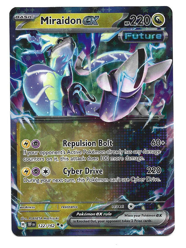 MIRAIDON EX -  HOLO RARE  122/162  POKEMON TCG TEMPORAL FORCES TRADING CARD