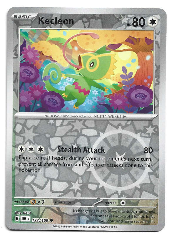 KECLEON - REVERSE HOLO  122/159 POKEMON TCG JOURNEY TOGETHER TRADING CARD
