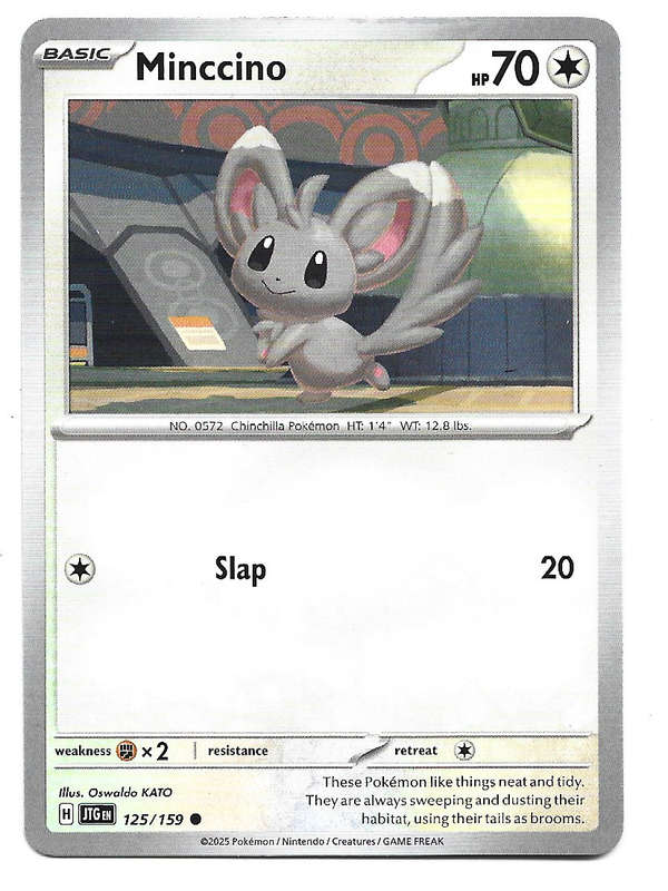 MINCCINO - COMMON  125/159 POKEMON TCG JOURNEY TOGETHER TRADING CARD