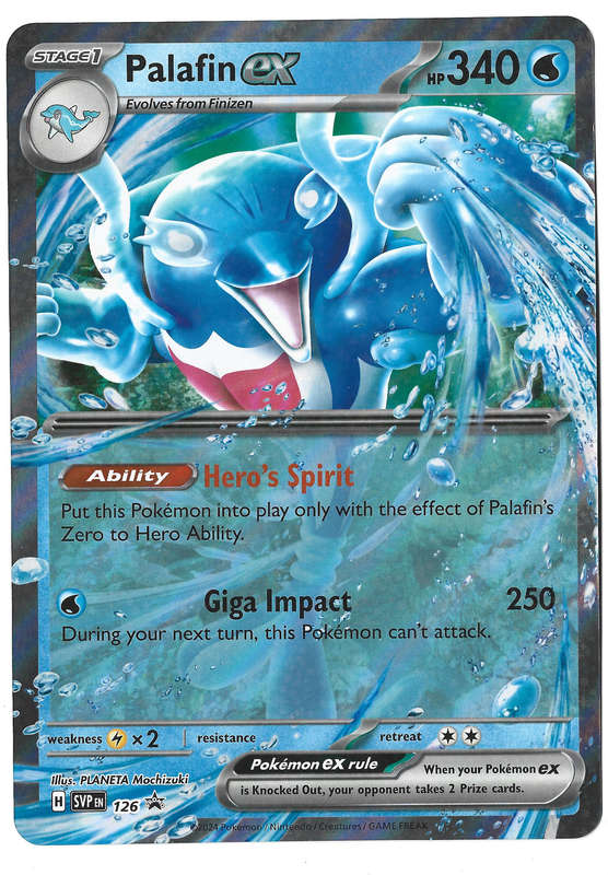 PALAFIN EX - OVERSIZE JUMBO PROMO SVP 126 POKEMON TCG SCARLET & VIOLET  TRADING CARD
