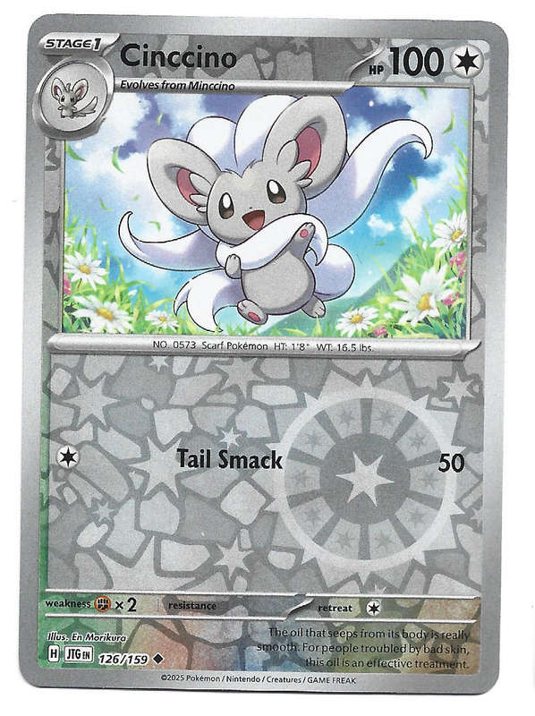 CINCCINO - REVERSE HOLO  126/159 POKEMON TCG JOURNEY TOGETHER TRADING CARD