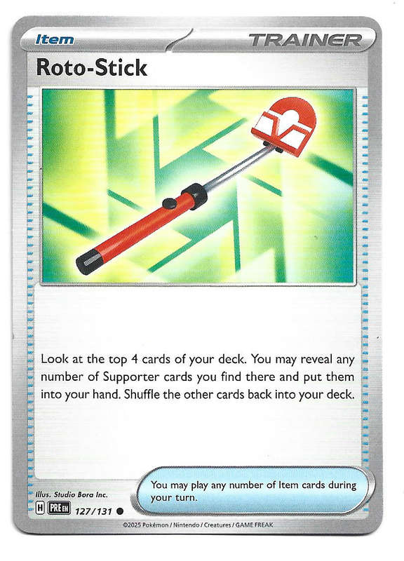 ROTO STICK - COMMON  127/131 POKEMON TCG PRISMATIC EVOLUTIONS  TRADING CARD