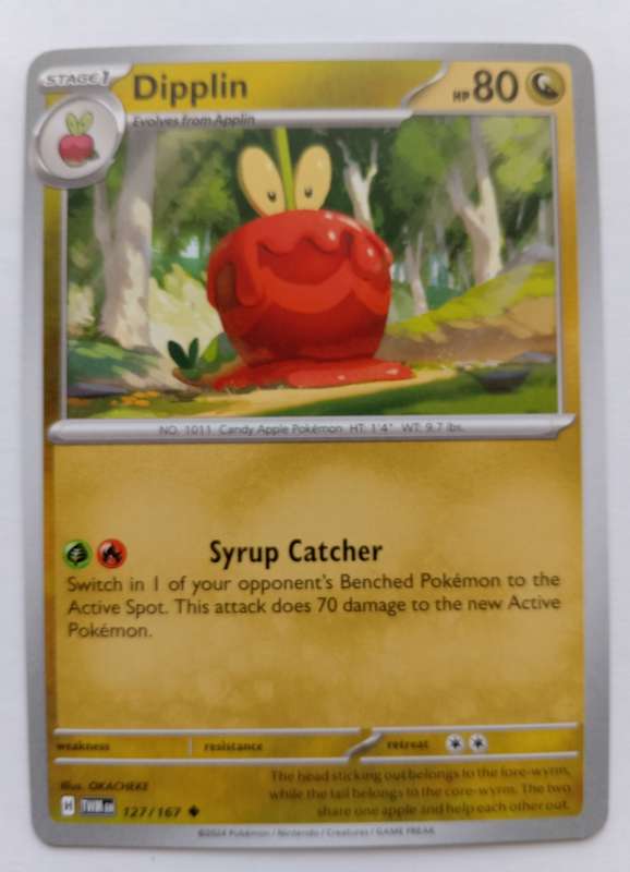 DIPPLIN - POKEMON NINTENDO TWILIGHT MASQUERADE 2024 - COMMON TRADING CARD 127/167