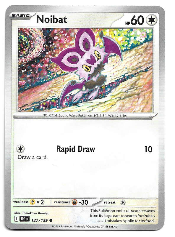 NOIBAT - COMMON  127/159 POKEMON TCG JOURNEY TOGETHER TRADING CARD